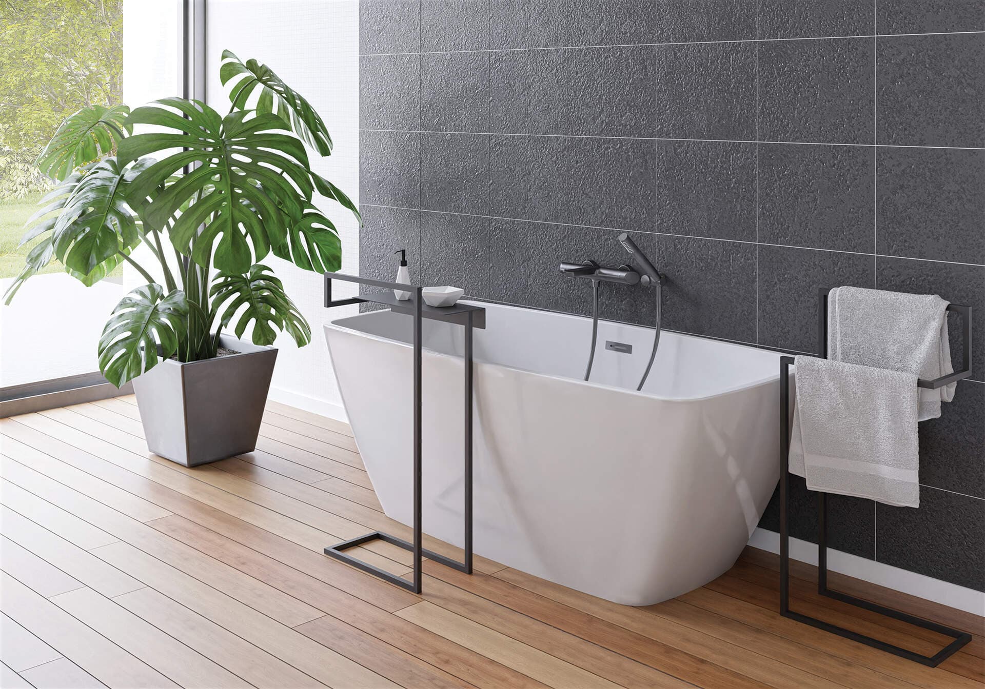 Baignoire acrylique rectangulaire Deante Anemon - 150 x 72 cm - vue 6