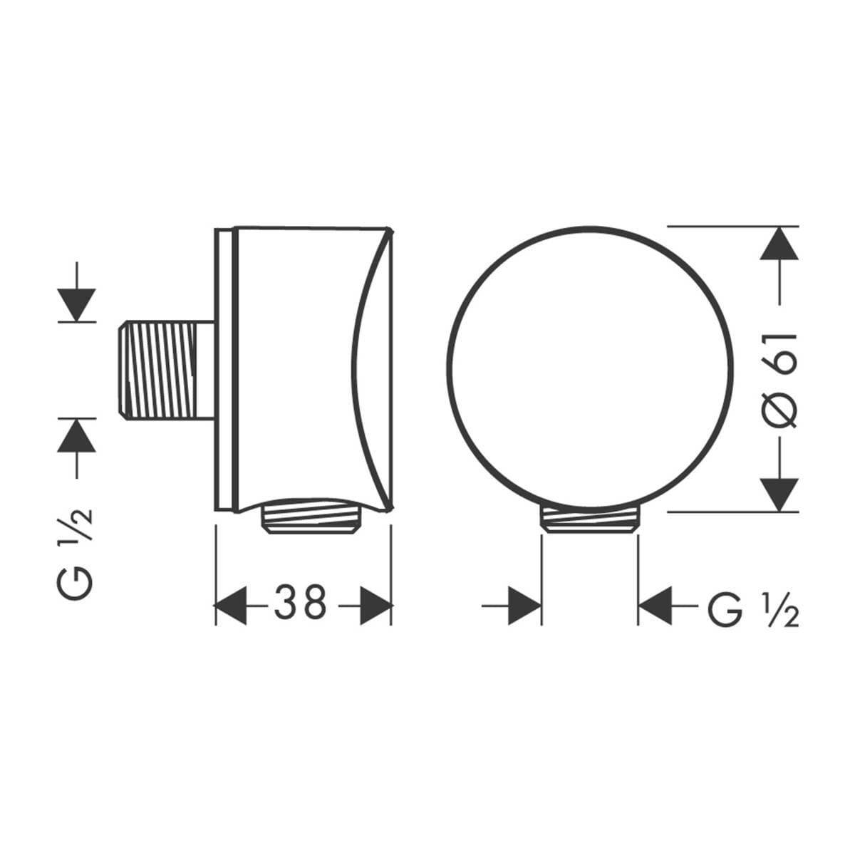Coude de raccordement Hansgrohe FixFit S - vue 4