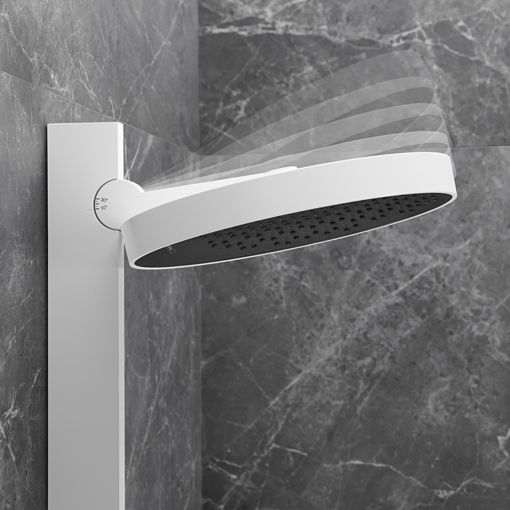 Colonne de douche Showerpipe Hansgrohe Rainfinity 360 1 jet pour installation encastrée en blanc mat - vue 8