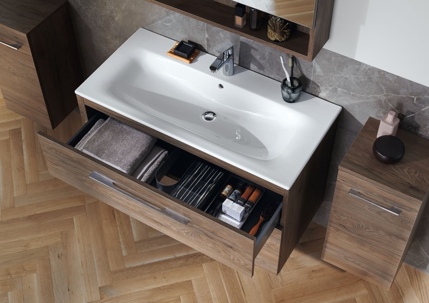 Lavabo pour meuble Geberit Selnova Square 80 cm - vue 3