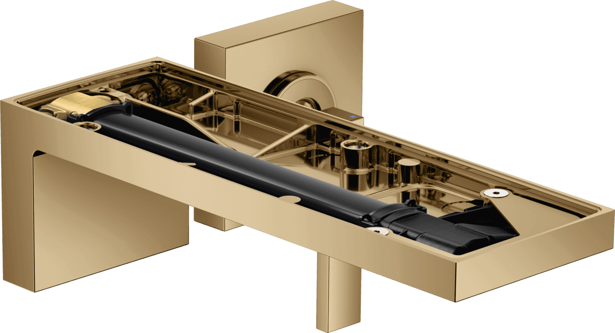 Mitigeur de lavabo encastré AXOR MyEdition sans plaque, bec 221 mm avec bonde à écoulement libre en bronze poli