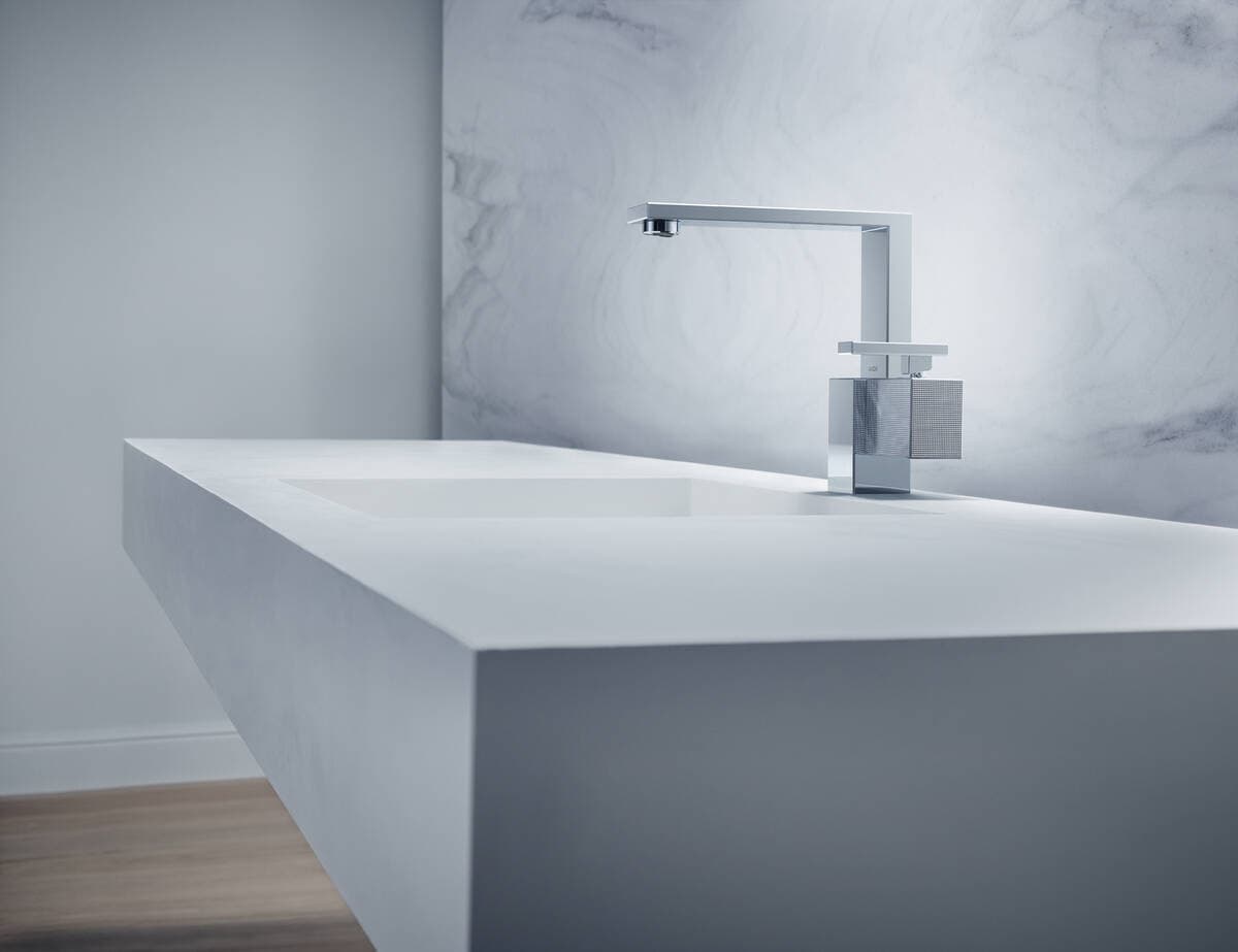 Mitigeur de lavabo Axor Edge 190 coupe diamant, avec bonde push-open - vue 5