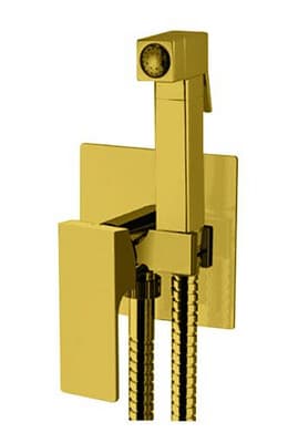 Ensemble hygiénique de WC Remer Absolute en laiton or brossé