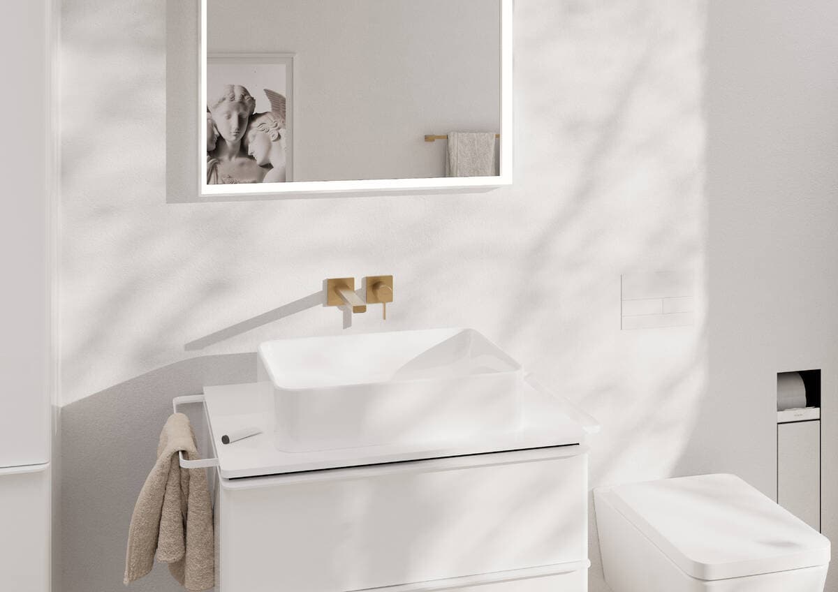 Mitigeur de lavabo encastré Hansgrohe Tecturis E 225 mm en bronze brossé - vue 3