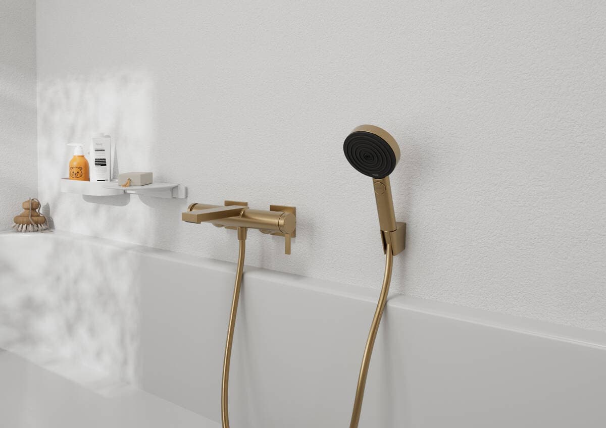 Mitigeur de bain / douche Hansgrohe Tecturis E en bronze brossé - vue 3