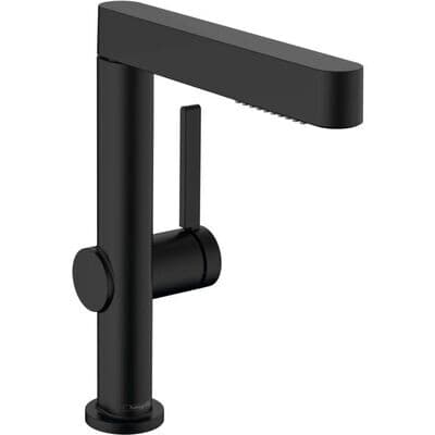 Mitigeur de lavabo Hansgrohe Finoris 230 avec douchette extractible 2 jets et bonde push-open en noir mat