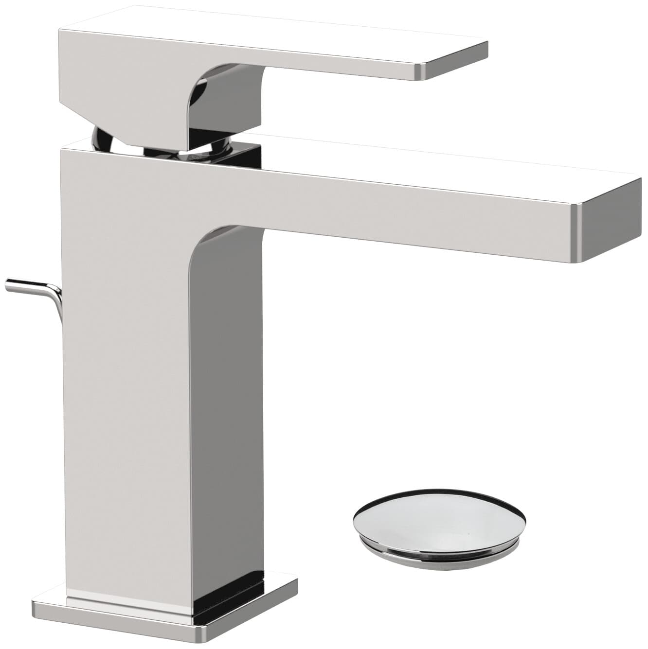 Mitigeur de lavabo Remer Absolute 114 en laiton chromé avec tirette et vidage