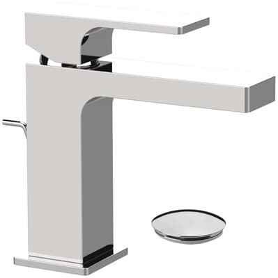 Mitigeur de lavabo Remer Absolute 114 en laiton chromé avec tirette et vidage