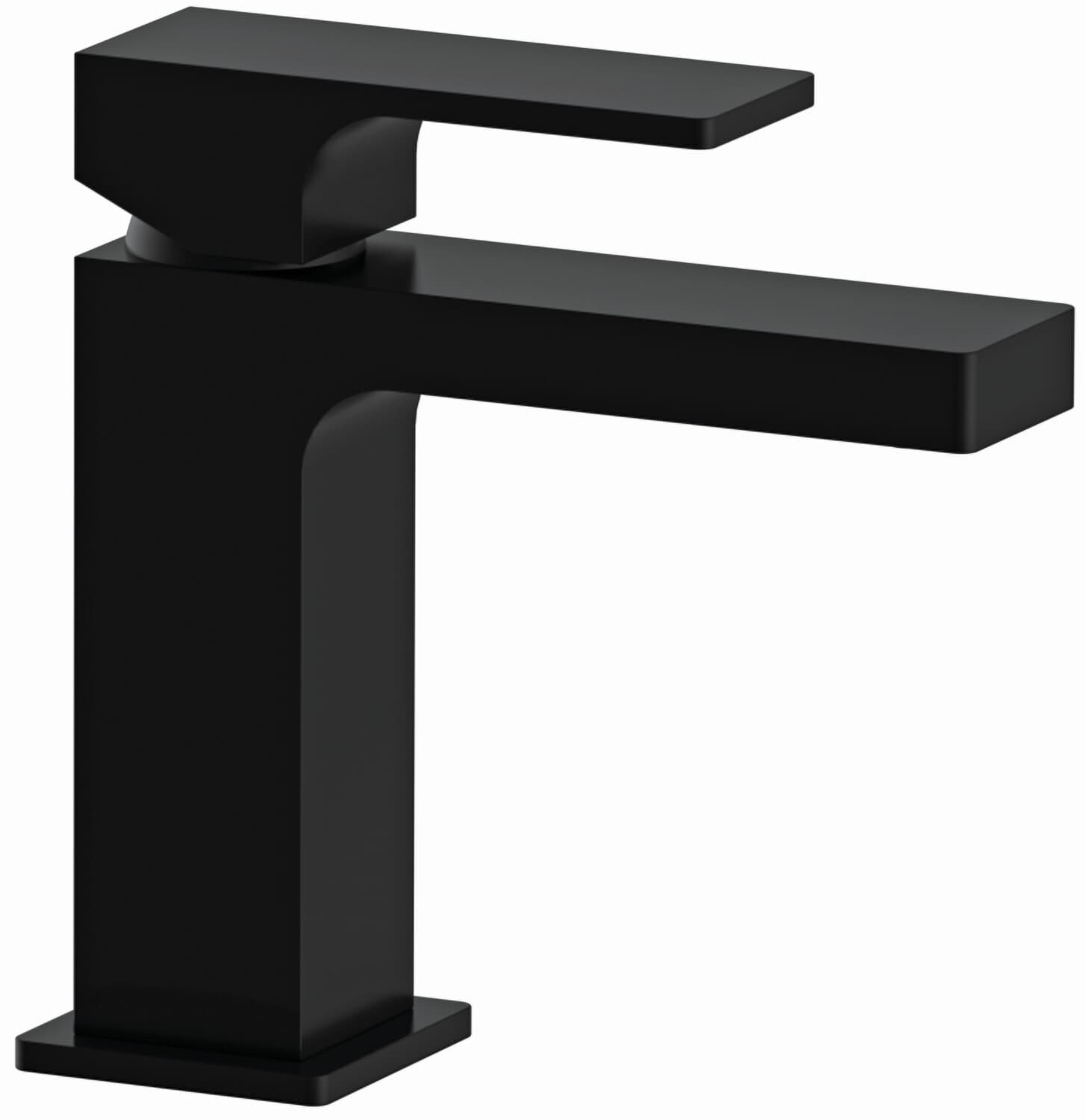 Mitigeur de lavabo Remer Absolute 114 avec tirette et vidage en laiton noir mat