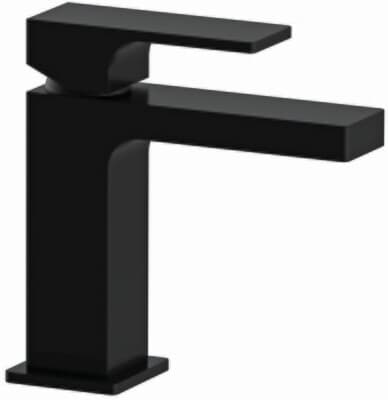 Mitigeur de lavabo Remer Absolute 114 avec tirette et vidage en laiton noir mat