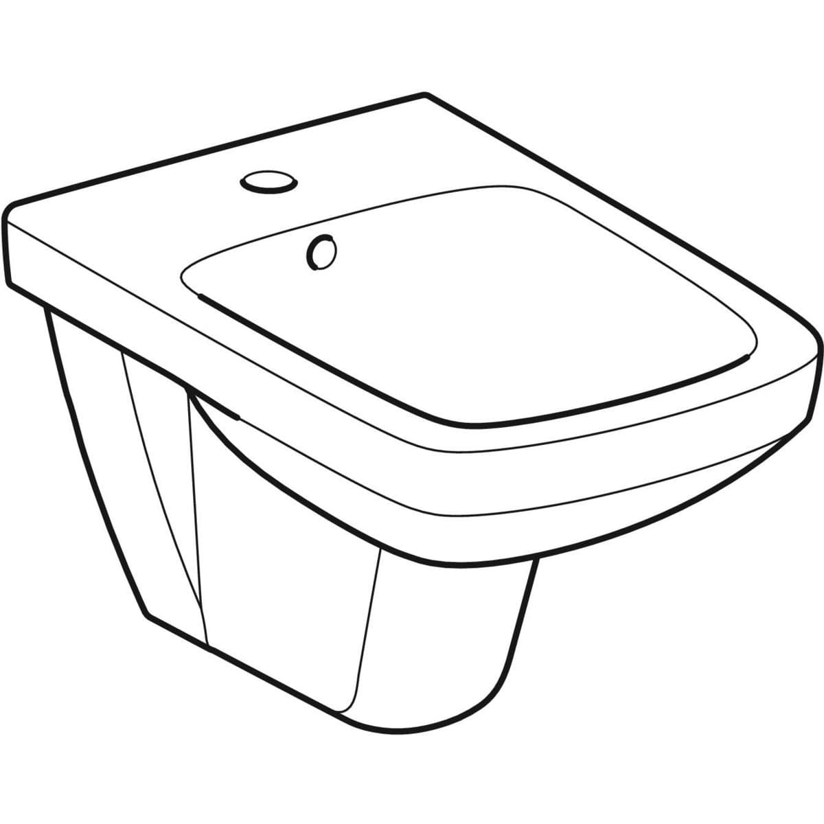 Bidet suspendu Geberit Selnova square - vue 5