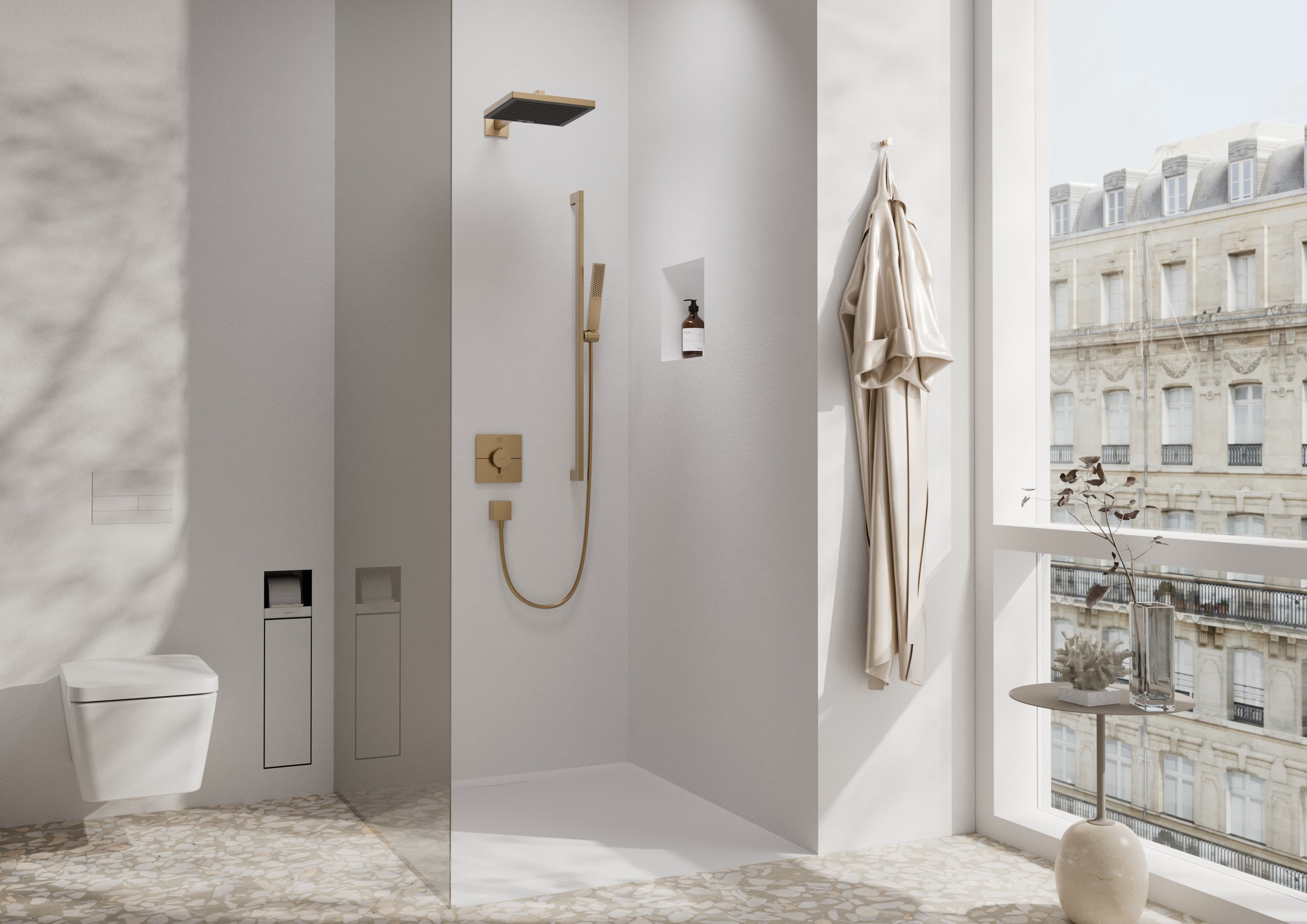 Douche de tête Hansgrohe Pulsify E 260 1 jet EcoSmart en bronze brossé - vue 5