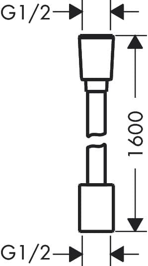 Flexible de douche Hansgrohe textile Designflex 1,60 m en doré poli - vue 3