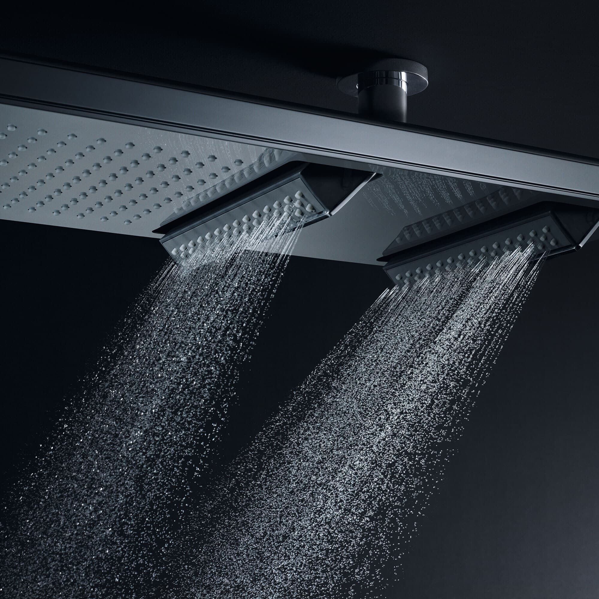 Douche de tête Axor ShowerSolutions 1200 avec éclairage, 4 jets avec raccord au plafond - vue 5