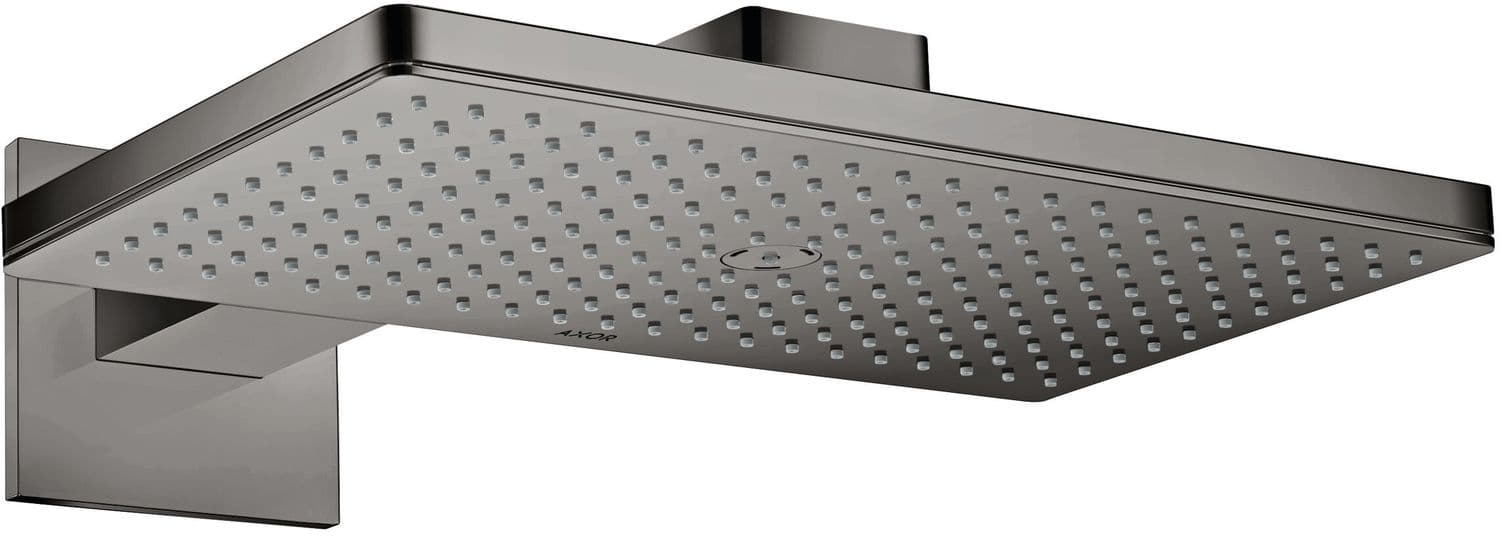 Douche de tête Axor ShowerSolutions 466 1 jet avec bras de douche  en noir chromé poli