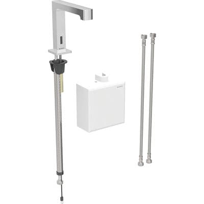 Mitigeur de lavabo Geberit Brenta, alimentation par pile, avec module fonctionnel apparent