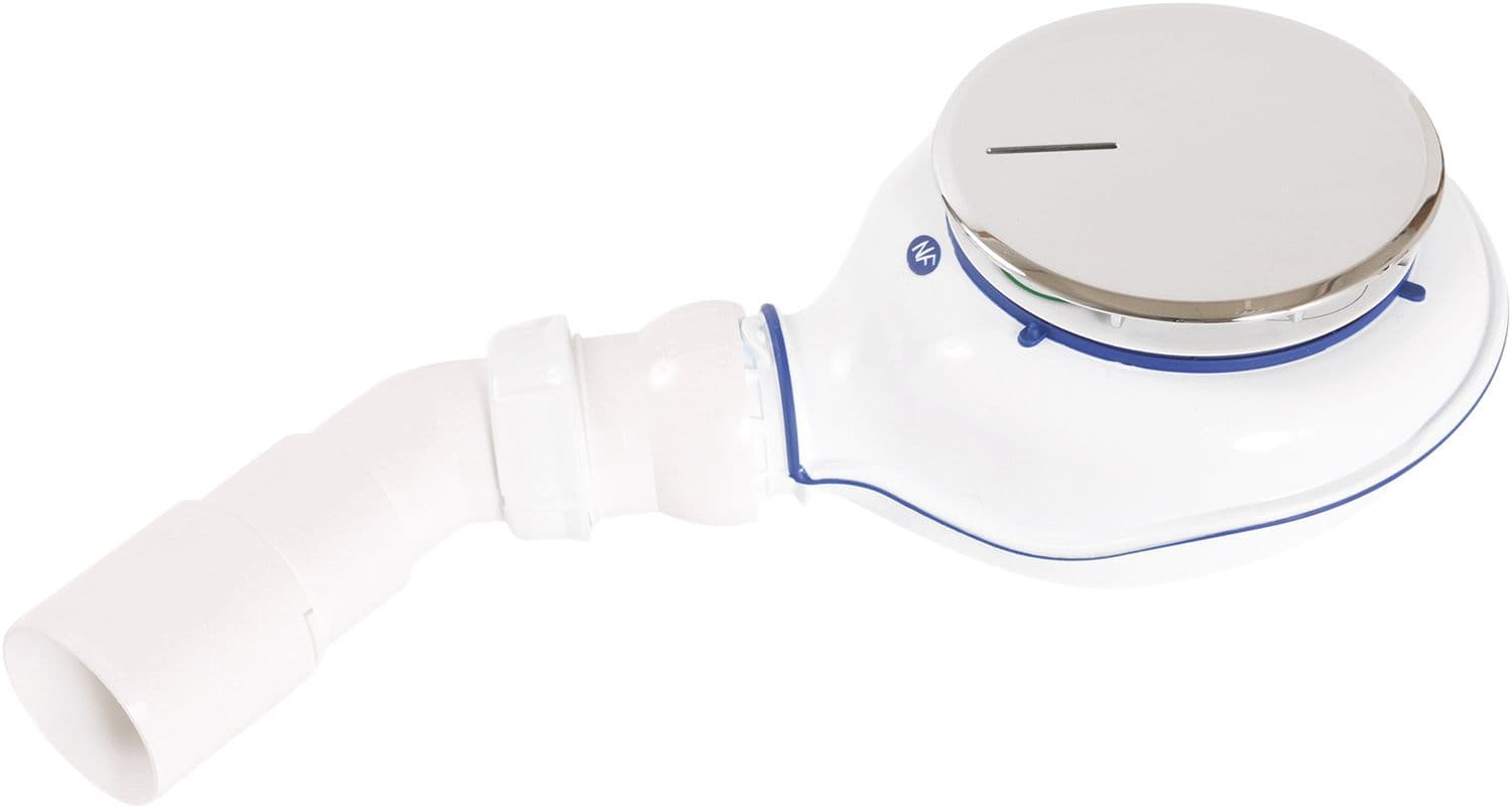 Bonde chromé Deante pour receveur de douche avec sortie 90 mm - débit d'évacuation 43 L/min