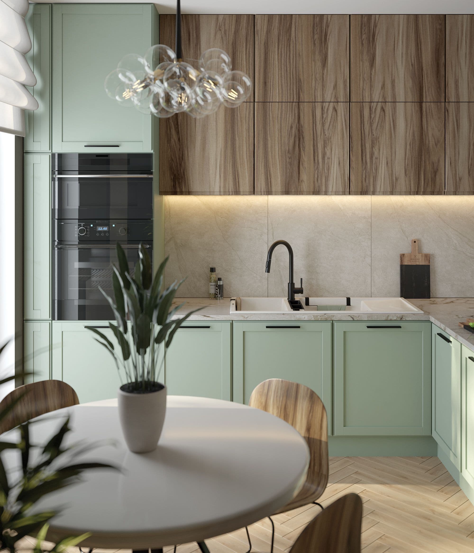 Mitigeur de cuisine Deante Lima avec douchette extractible en noir mat - vue 4