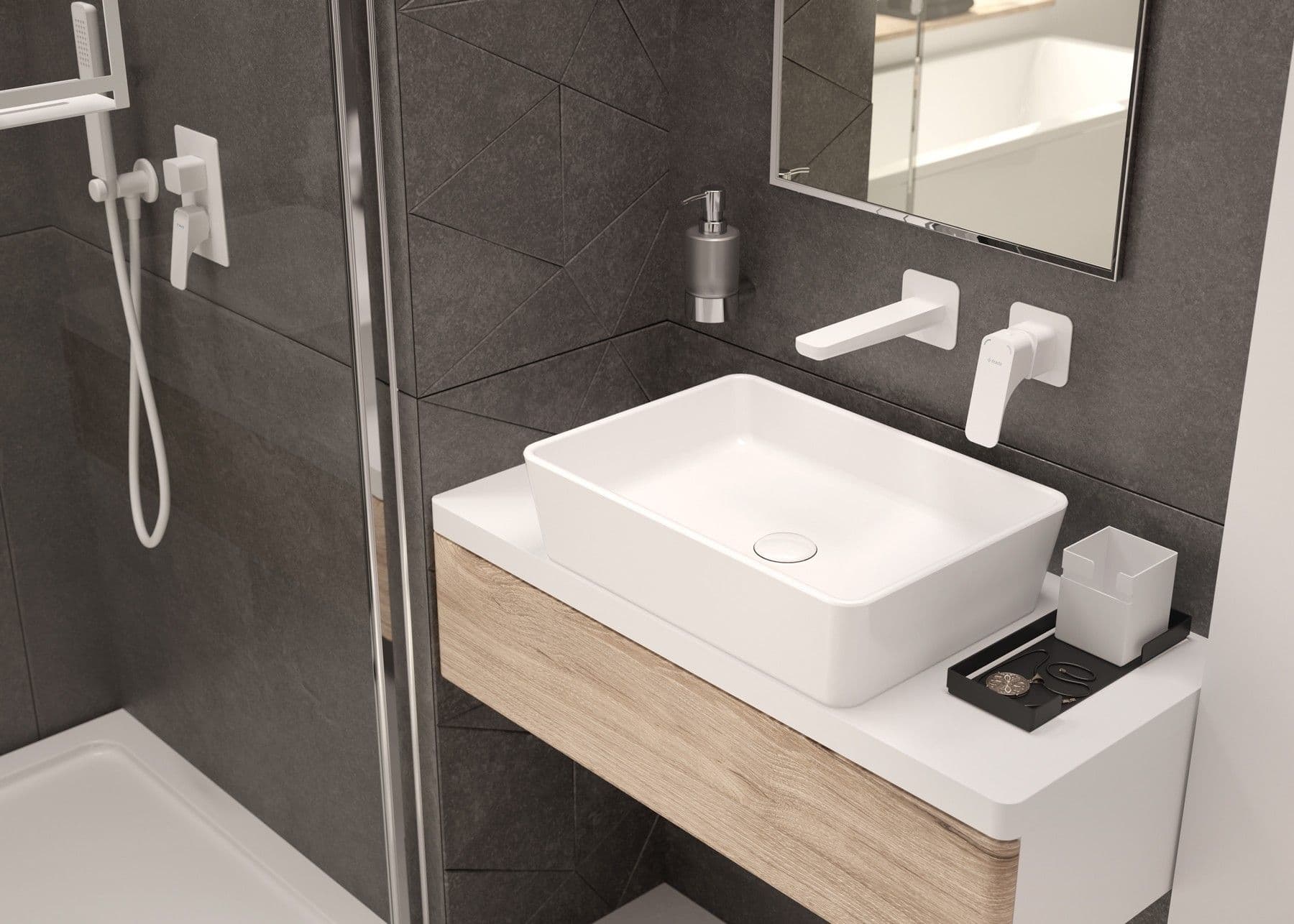 Bonde de lavabo Deante click-clac en blanc - vue 5