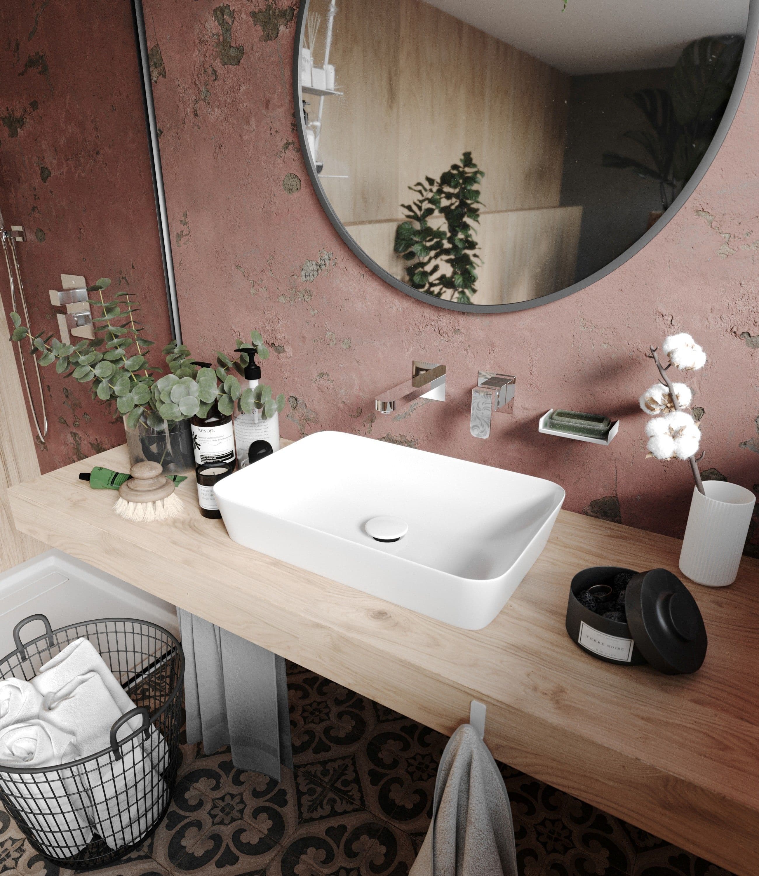 Bonde de lavabo Deante click-clac en blanc - vue 6