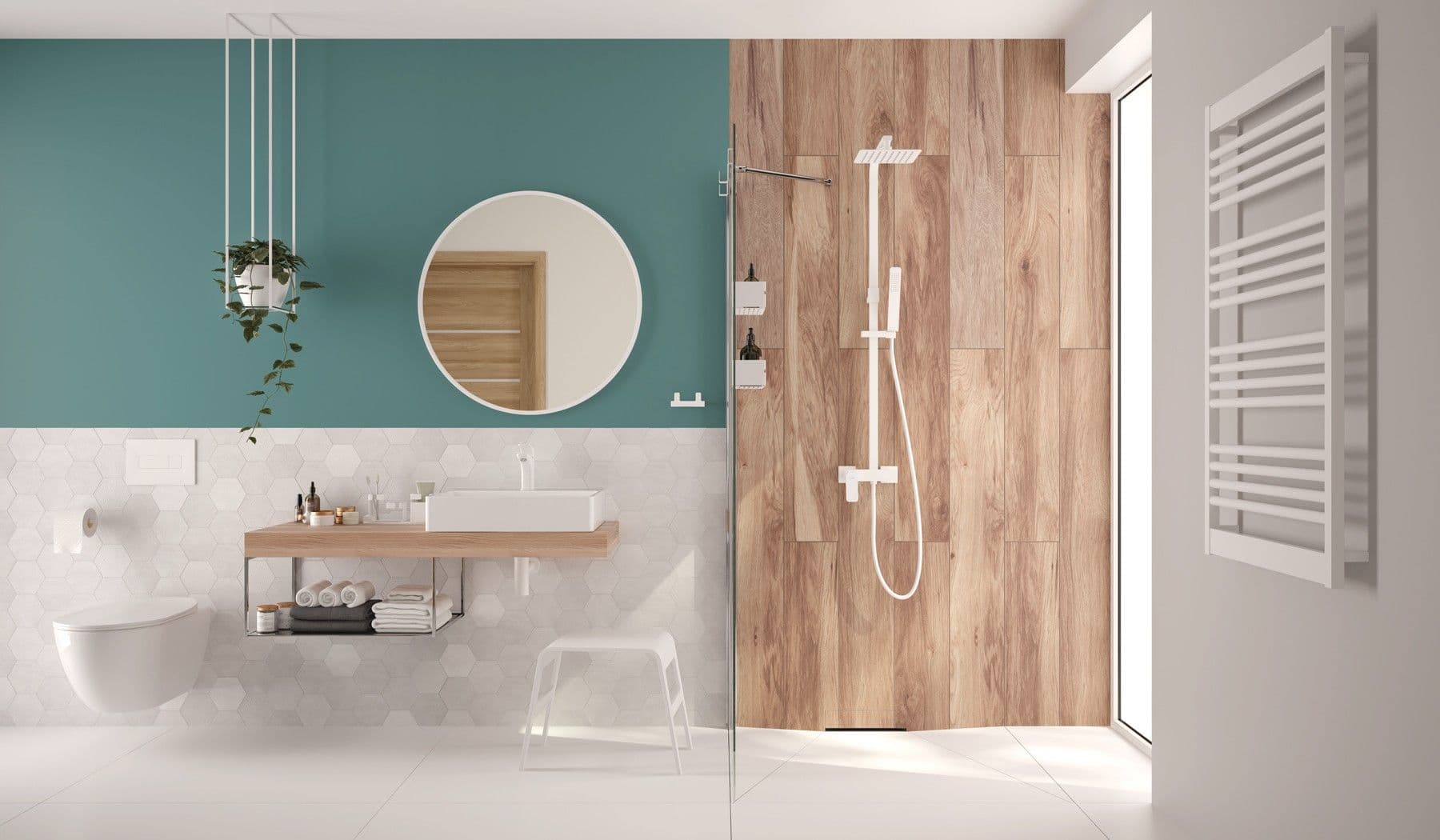 Siphon de lavabo Deante rond en blanc mat - vue 3