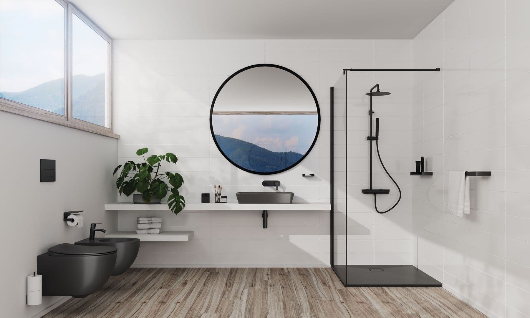 Mitigeur de bidet Deante Arnika sans bonde en noir mat - vue 7