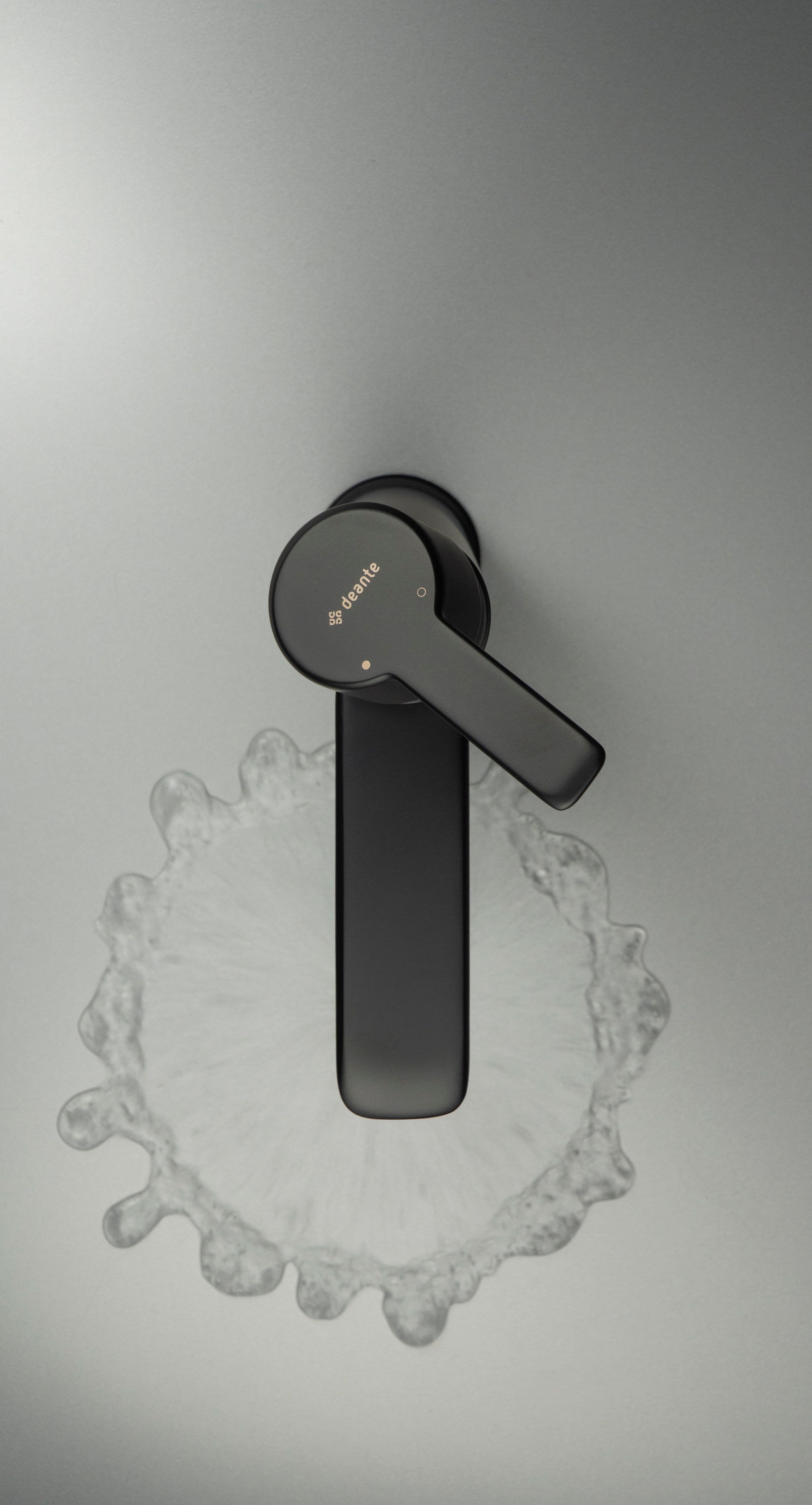 ​Mitigeur de lavabo Deante Arnika 100 sans bonde en noir mat - vue 4