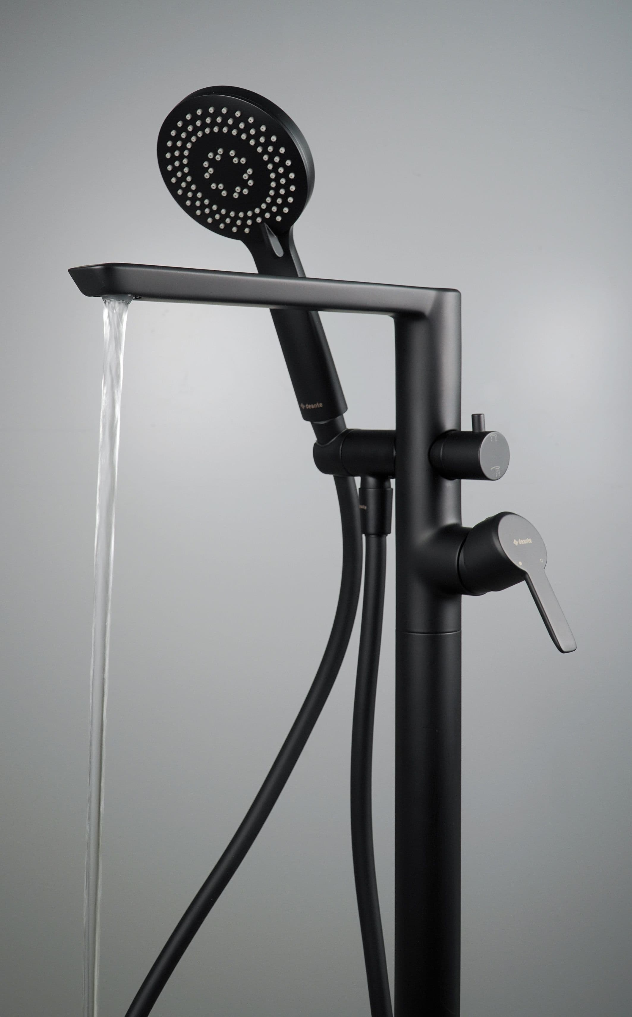 Mitigeur de bain / douche Deante Arnika pour montage au sol en noir mat - vue 3
