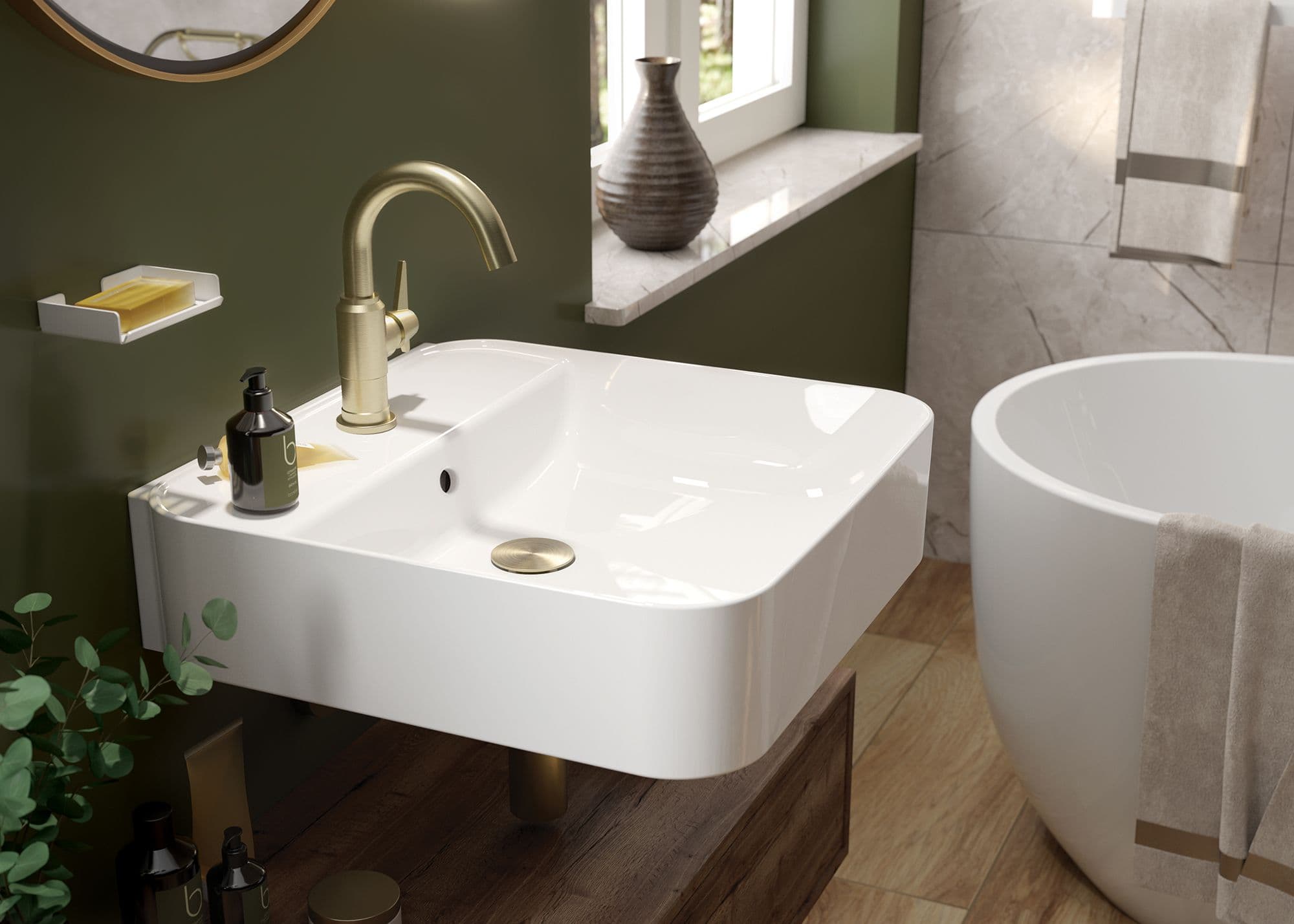 Bonde de lavabo Deante click-clac en PVD laiton brossé - vue 5