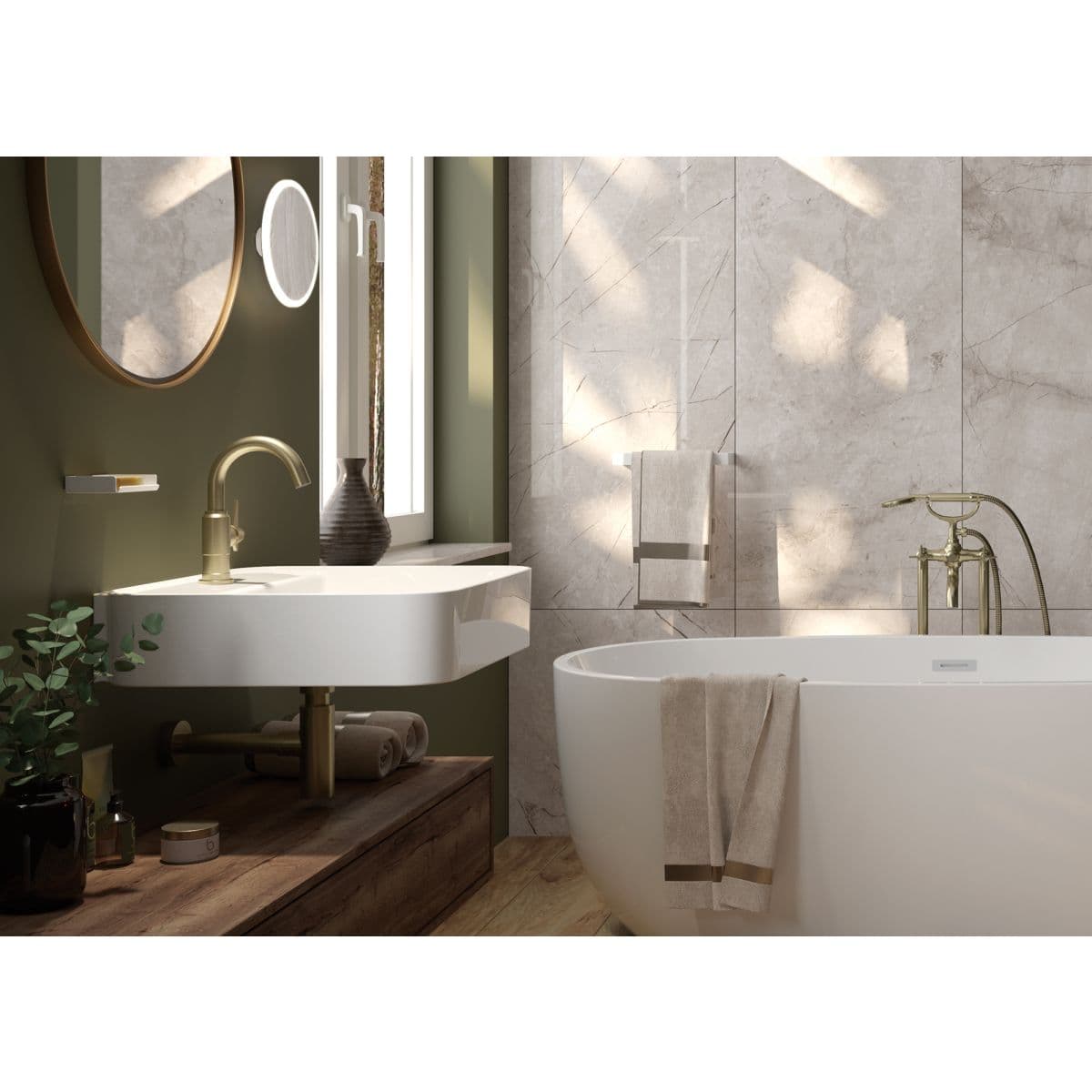 Mitigeur de lavabo Deante Temisto 150 sans bonde en PVD laiton brossé - vue 4
