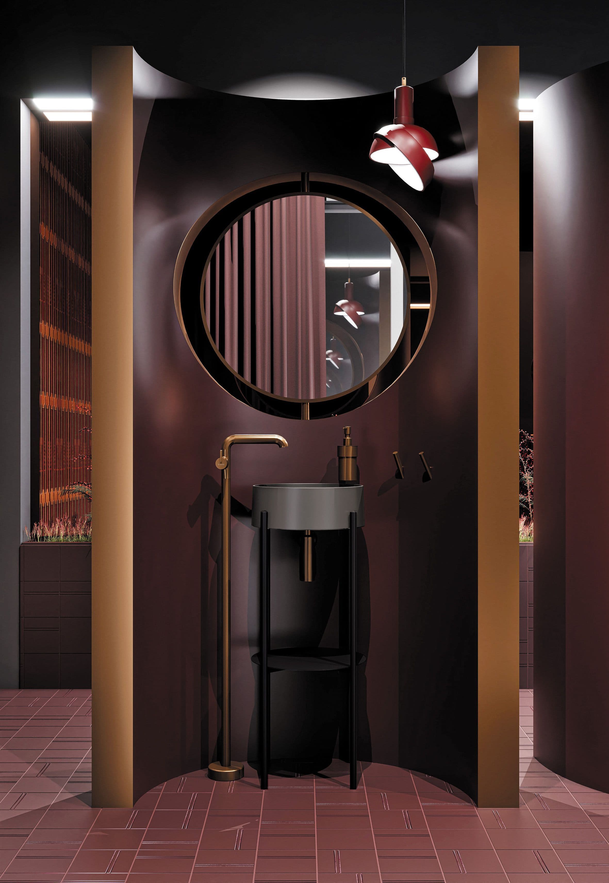 Siphon de lavabo Deante rond en PVD bronze brossé - vue 6
