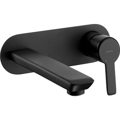 Mitigeur de lavabo encastré Deante Arnika 180 mm sans bonde en noir mat
