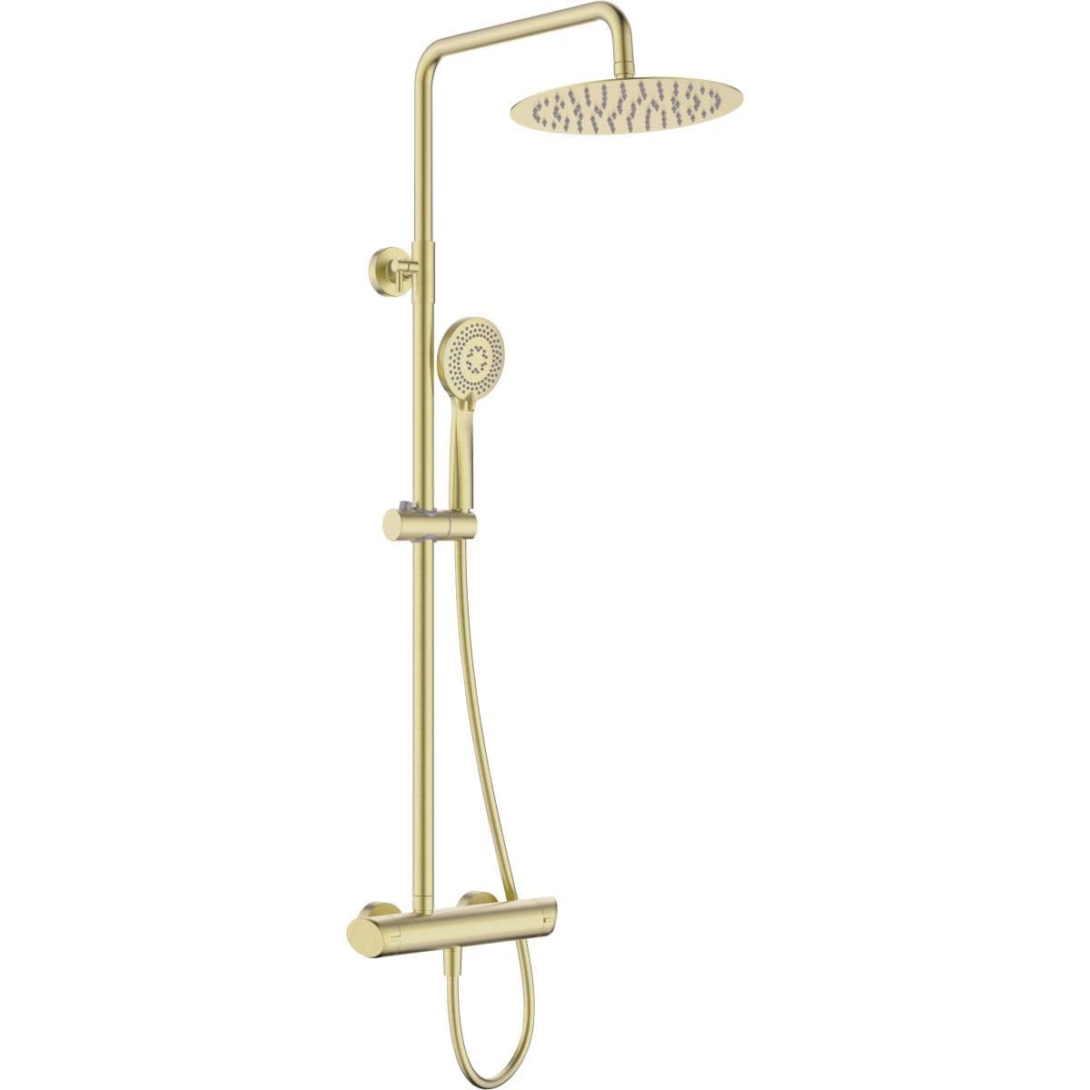 Colonne de douche Deante Arnika 250 avec mitigeur de douche en PVD or brossé