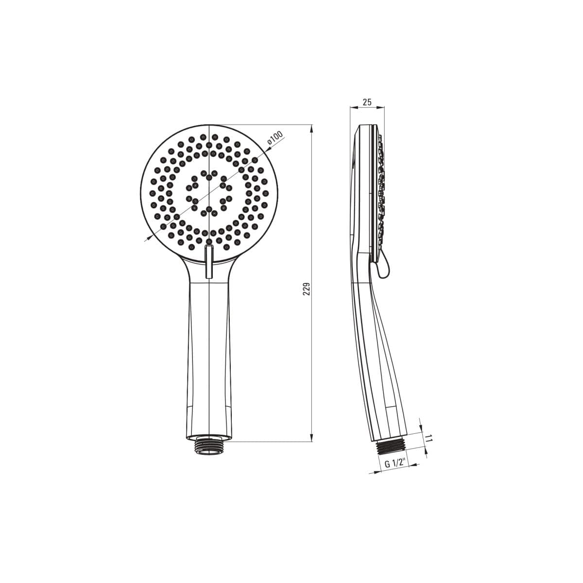 Mitigeur de bain / douche Deante Arnika pour montage au sol en PVD or brossé - vue 6