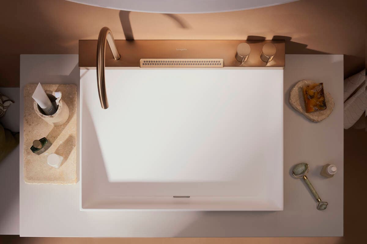 Lavabo à poser Hansgrohe Avalegra AquaUnit avec mitigeur en bronze brossé - vue 10