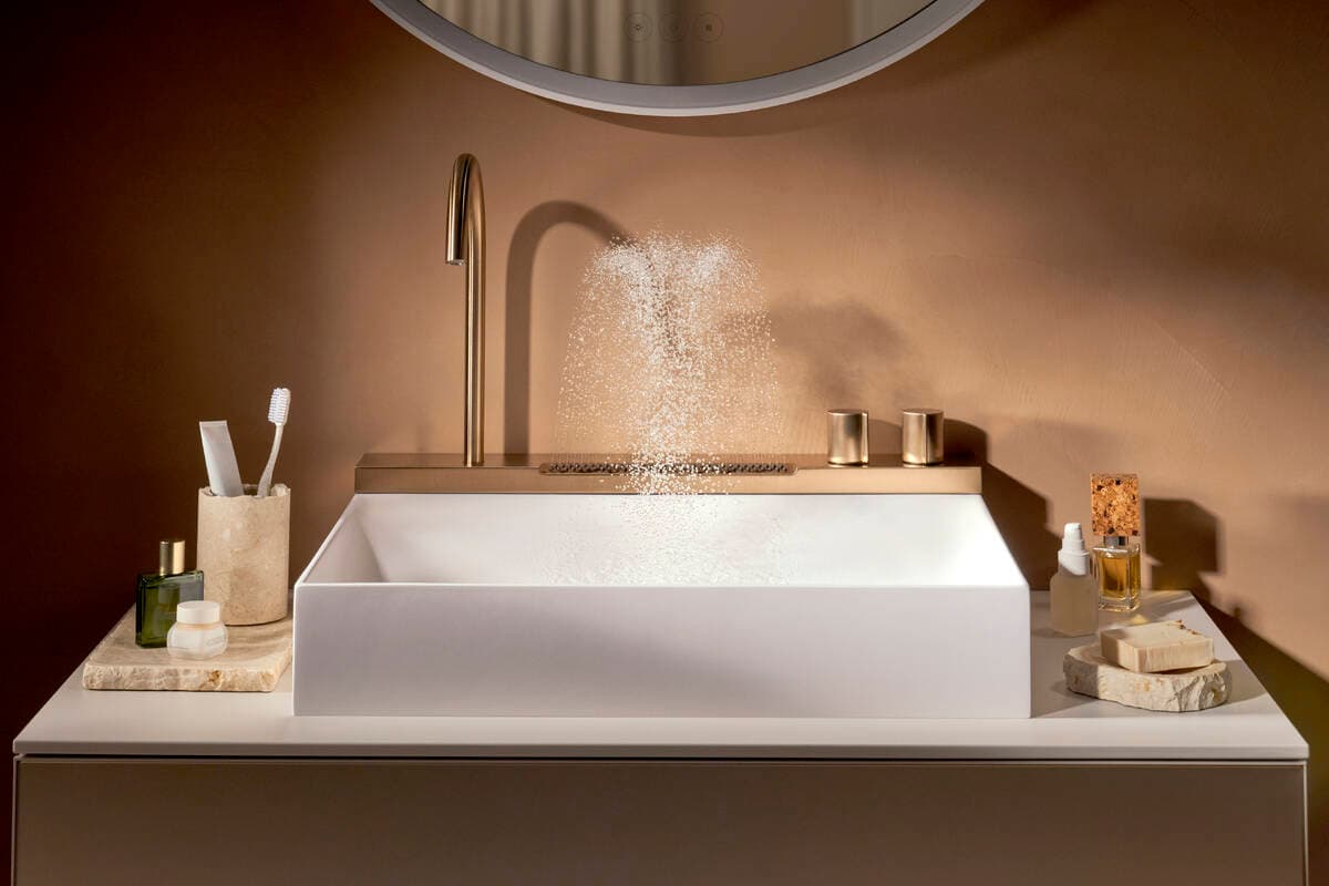 Lavabo à poser Hansgrohe Avalegra AquaUnit avec mitigeur en bronze brossé - vue 3