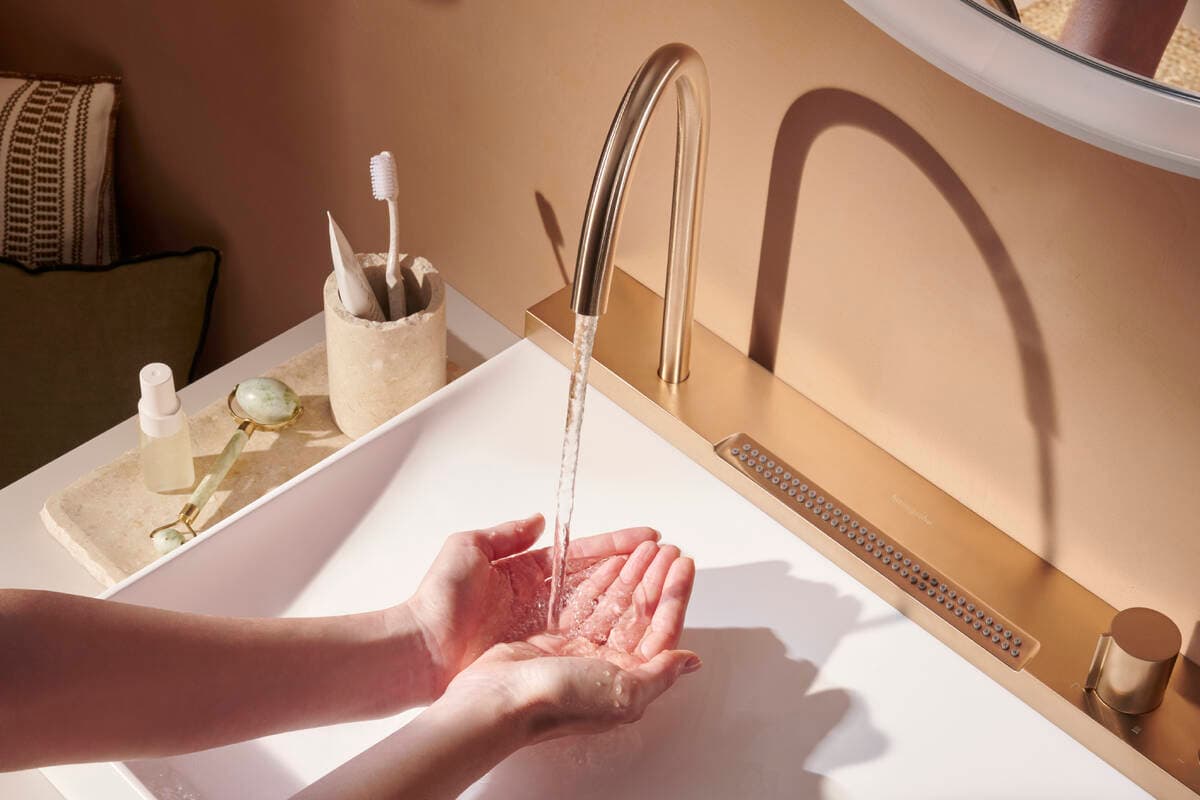 Lavabo à poser Hansgrohe Avalegra AquaUnit avec mitigeur en bronze brossé - vue 6