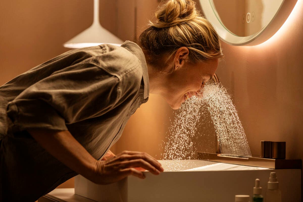 Lavabo à poser Hansgrohe Avalegra AquaUnit avec mitigeur en bronze brossé - vue 7