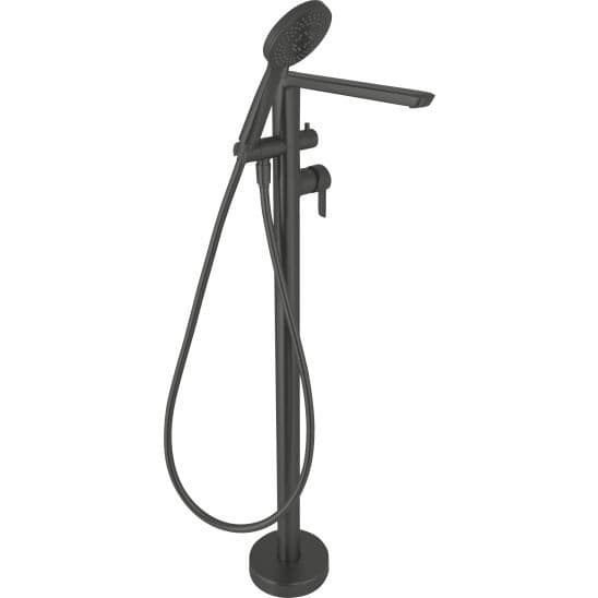 Mitigeur de bain / douche Deante Arnika pour montage au sol en noir mat