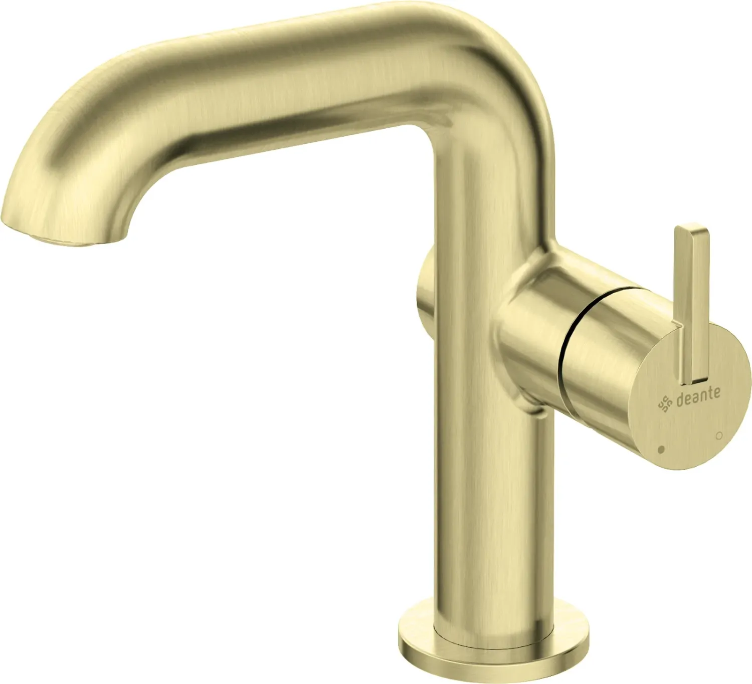Mitigeur de lavabo Deante Silia 128 sans bonde en PVD or brossé