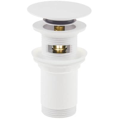 Bonde de lavabo Deante click-clac en blanc mat
