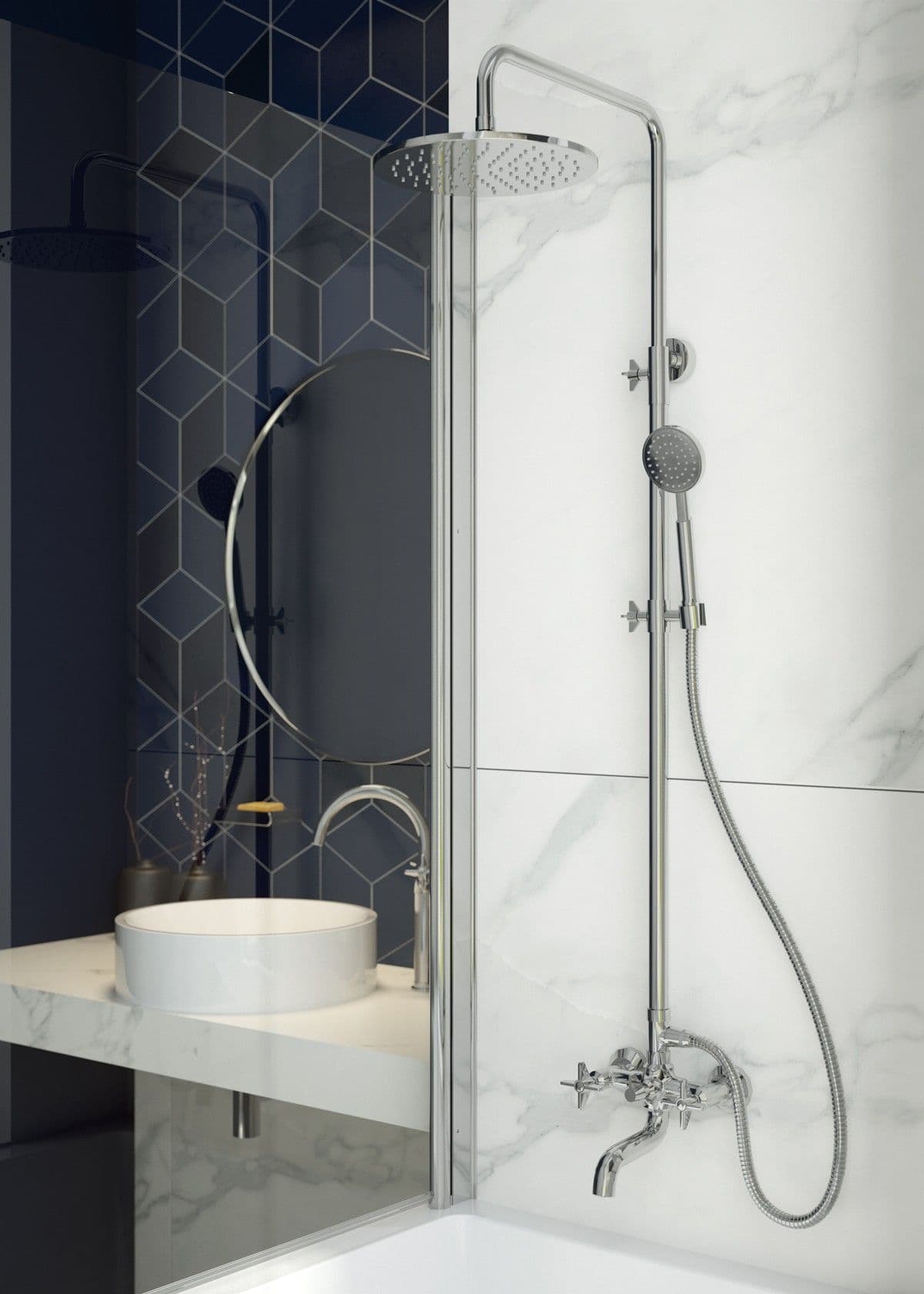 Mélangeur de lavabo rehaussé Deante Temisto 270 sans bonde en chromé - vue 4