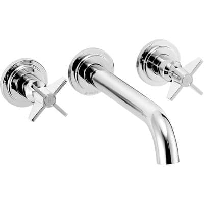 Mélangeur de lavabo 3 trous encastré Deante Temisto 193 mm sans bonde en chromé