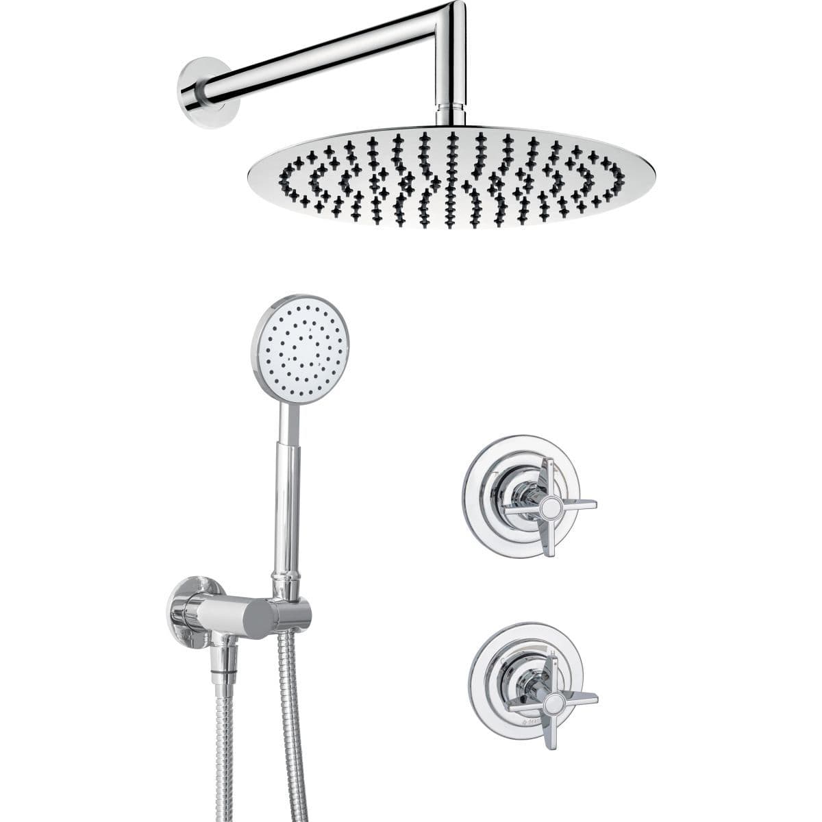 Ensemble de douche encastré Deante Temisto 250 en chromé