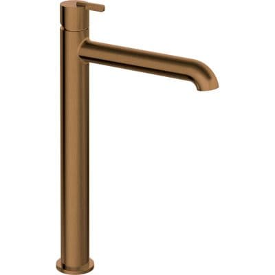 Mitigeur de lavabo rehaussé Deante Silia 265 sans bonde en PVD bronze brossé