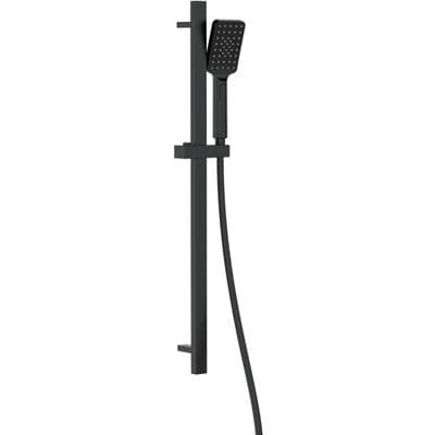 Barre de douche Deante Alpinia avec douchette à main 3 jets et flexible en noir mat
