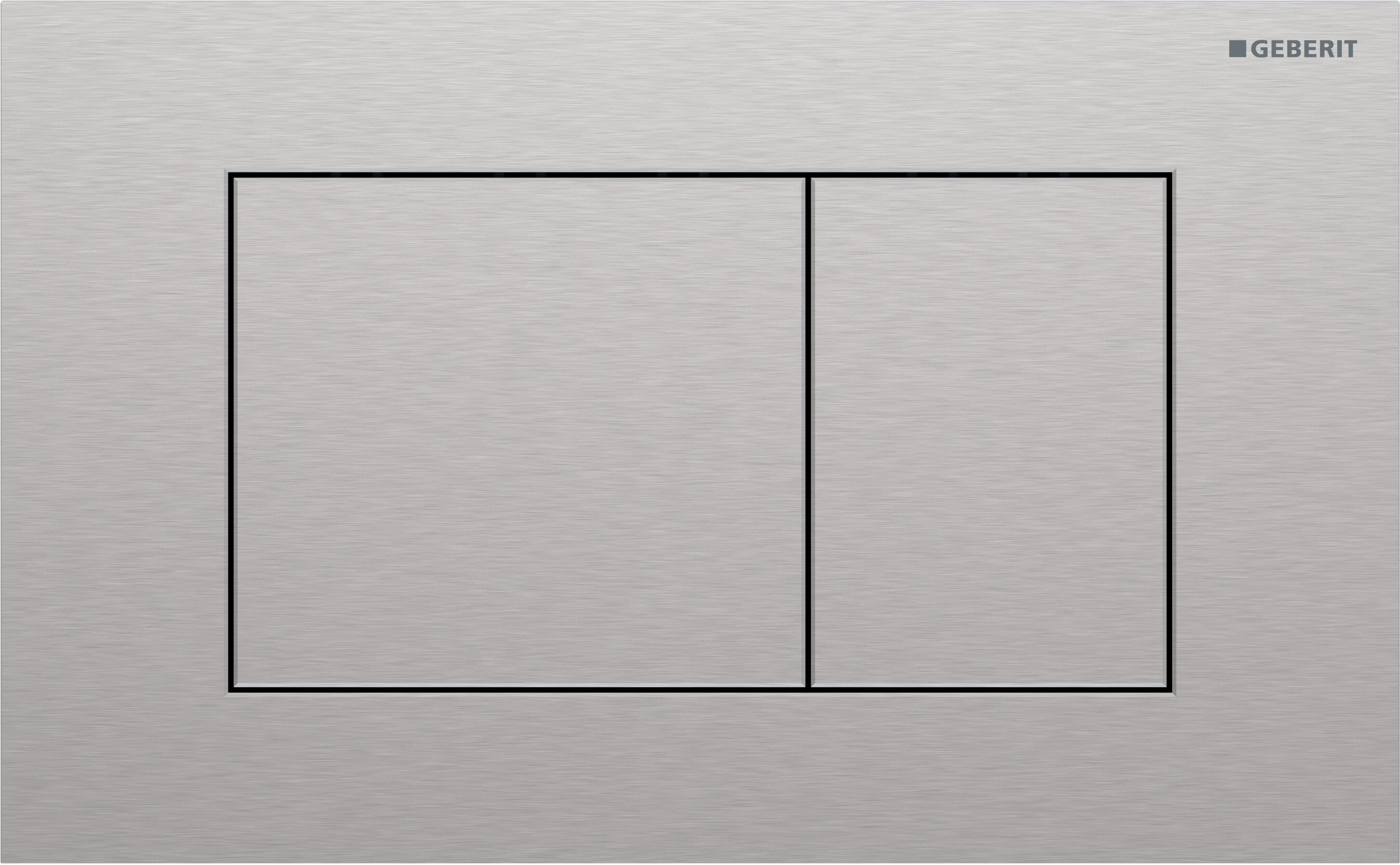 Plaque de déclenchement Geberit Sigma40 square / Chromé brossé / Revêtement Easy Clean + Anti-Traces de doigt - vue 3