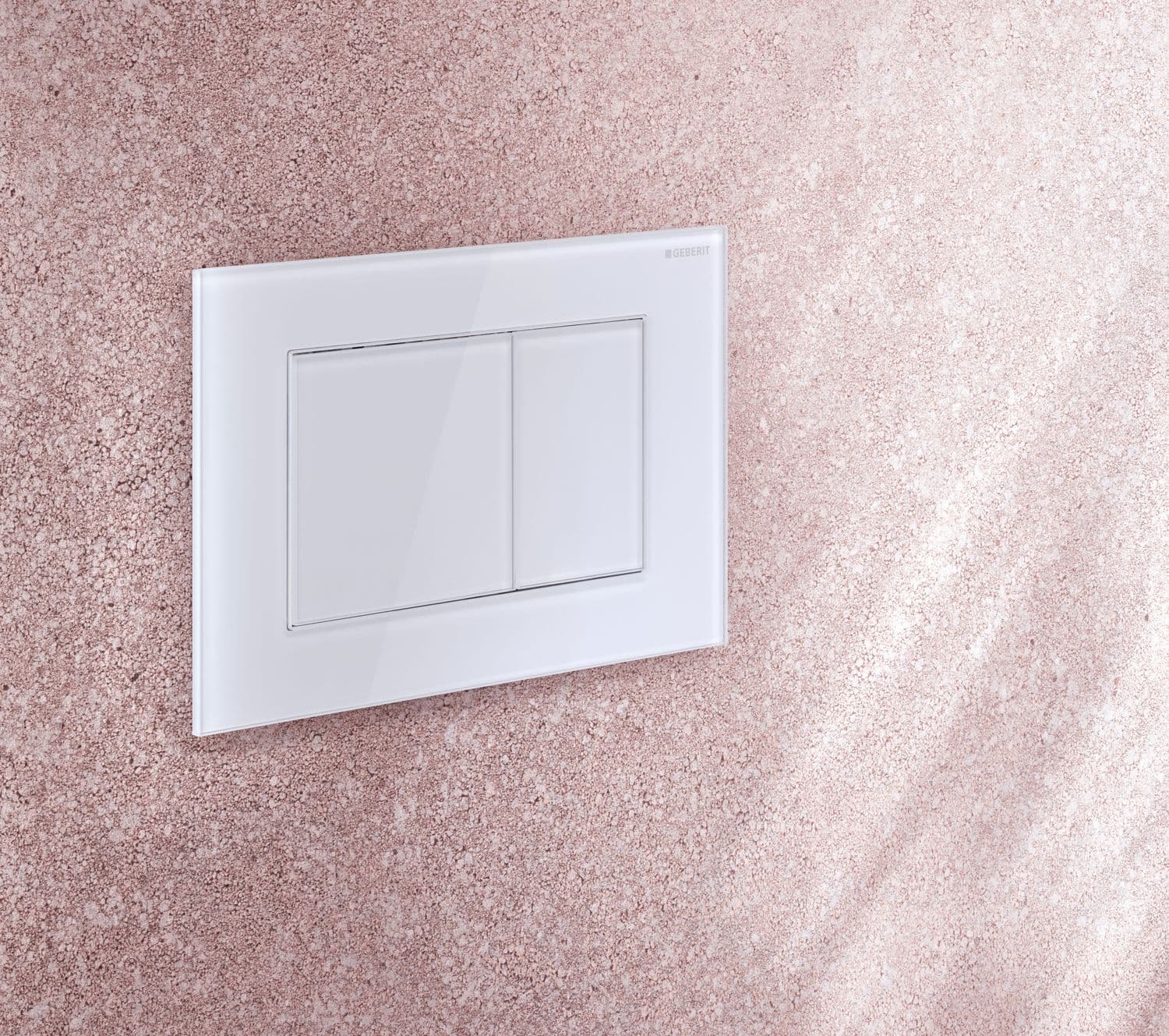 Plaque de déclenchement Geberit Sigma40 square / Verre brillant blanc