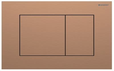 Plaque de déclenchement Geberit Sigma40 square / Or rouge brossé / Revêtement Easy Clean + Anti-Traces de doigt
