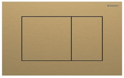 Plaque de déclenchement Geberit Sigma40 square / Laiton brossé / Revêtement Easy Clean + Anti-Traces de doigt